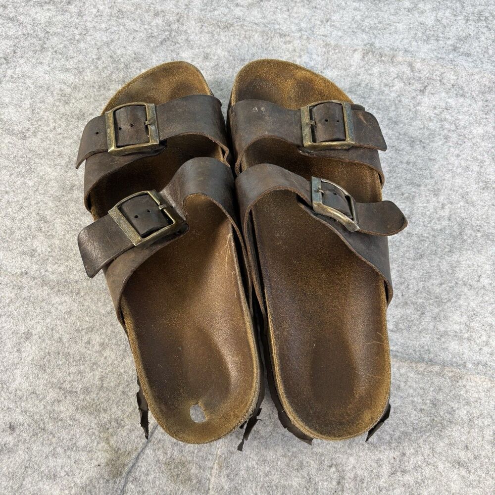 Birkenstocks Brown Leather Strap EU 40 US Mens 7 / 7.5 Womens 9 / 9.5 - AS/IS - Picture 5 of 11